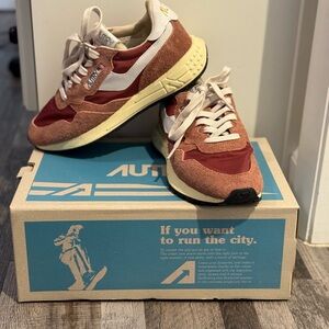 AUTRY Red and Cream Women's Sneakers